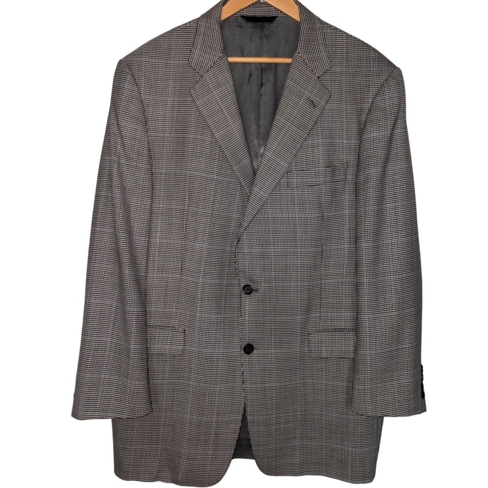 Burberry Gray Checkered Blazer